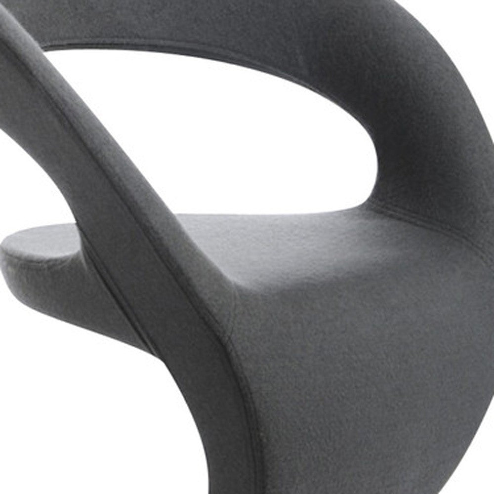 32' Grey Fabric  Polyester  and Wool Lounge Chair