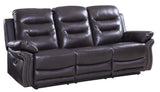 44" Comfortable Brown Leather Sofa