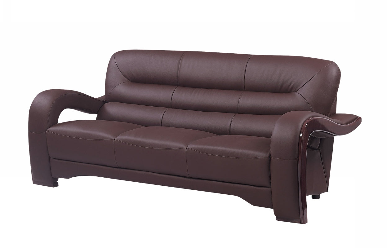 36" Glamorous Brown Leather Sofa