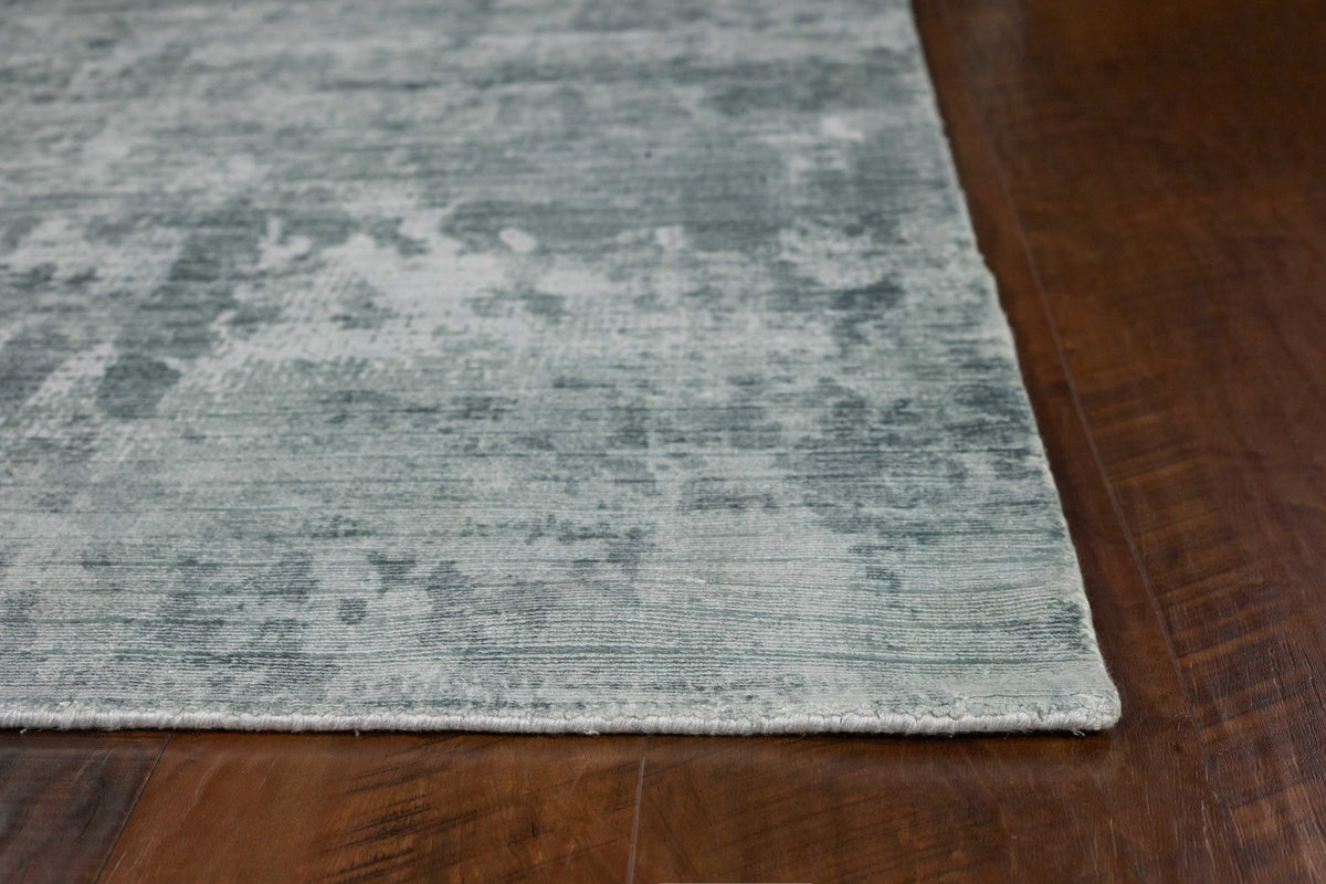 8'x10' Dew Grey Hand Loomed Abstract Brushstroke Indoor Area Rug