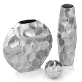 Artistic Rough Silver Round Vase