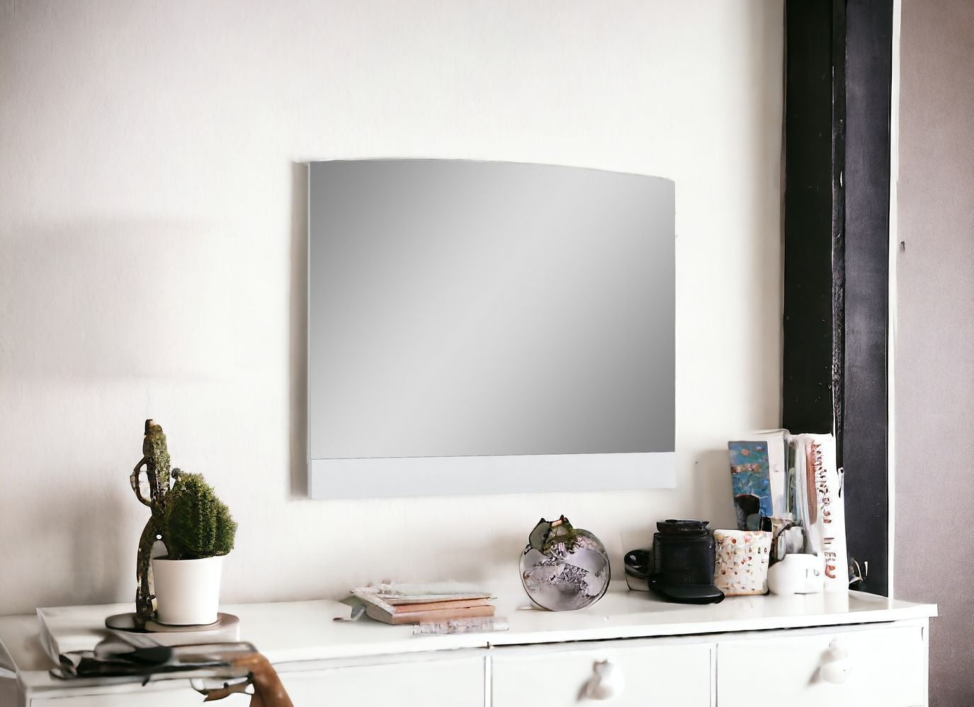 32" X 1.2" X 45 White  Mirror
