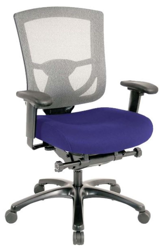 27.2" x 25.6" x 39.8" Grey Mesh / Fabric Chair