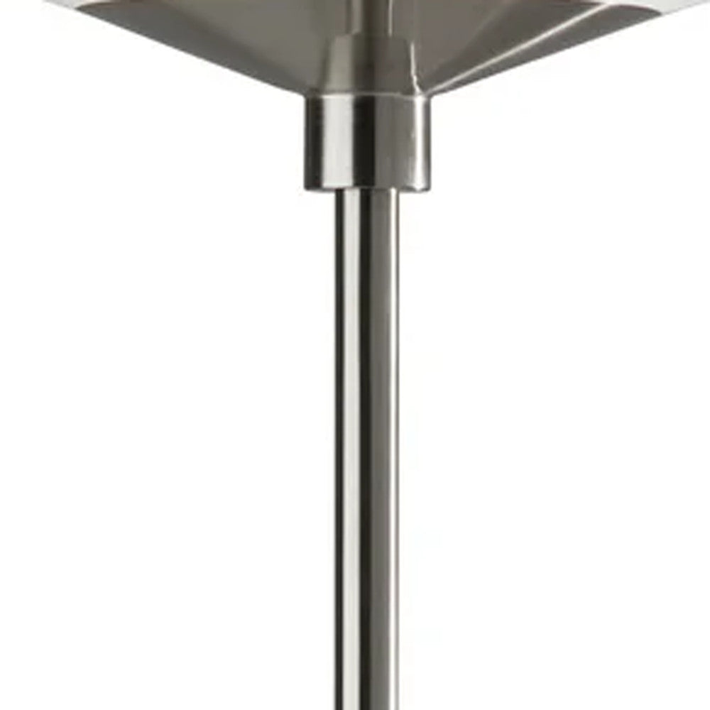 Modern Discus Brushed Steel Metal LED Torchiere