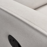 3.31" X 37.4" X 39.4" Cream Air Leather - Glider & Swivel Manual Recliner