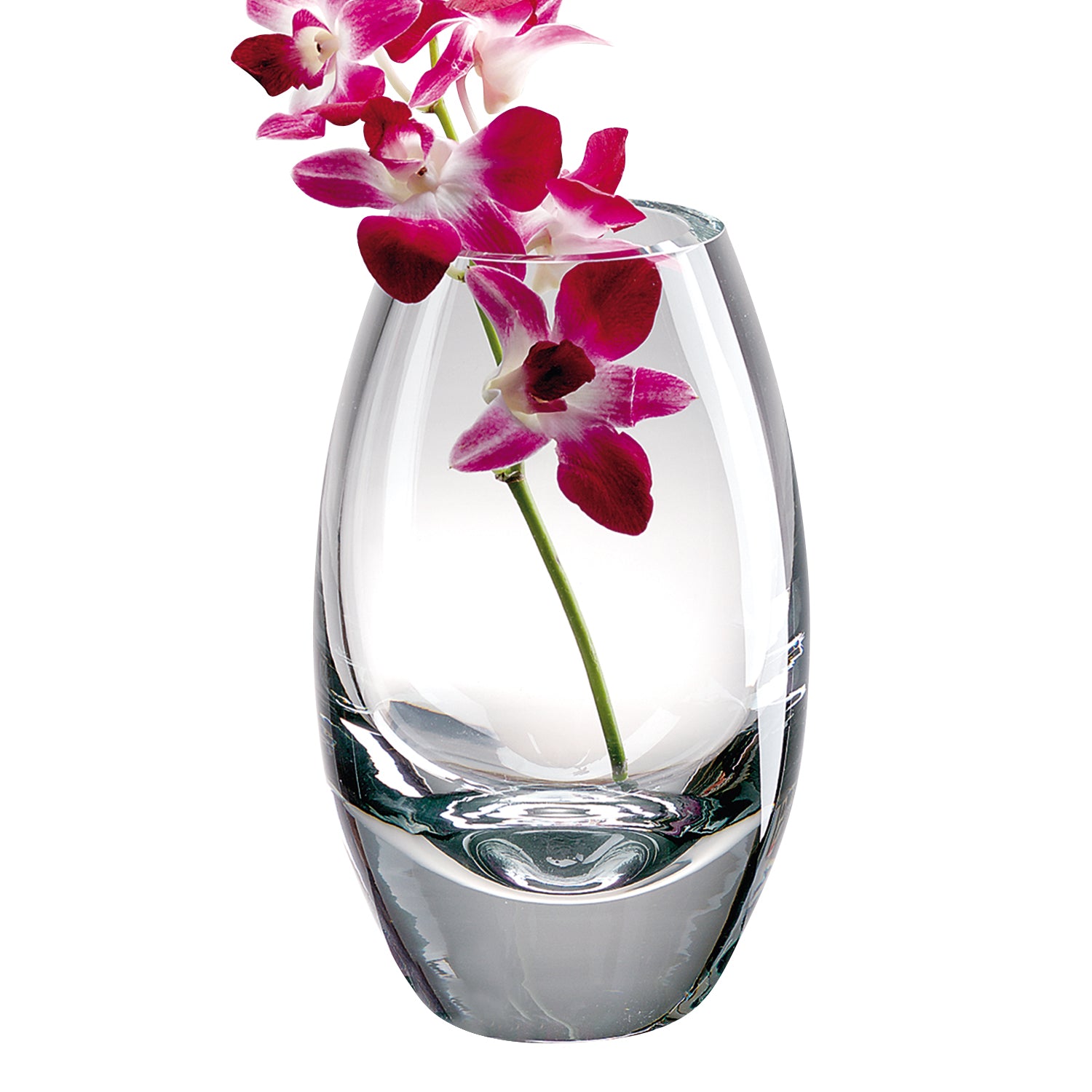 9 Mouth Blown Crystal European Made Vase
