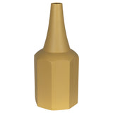 Contemporary Yellow Metal Decorative Vase