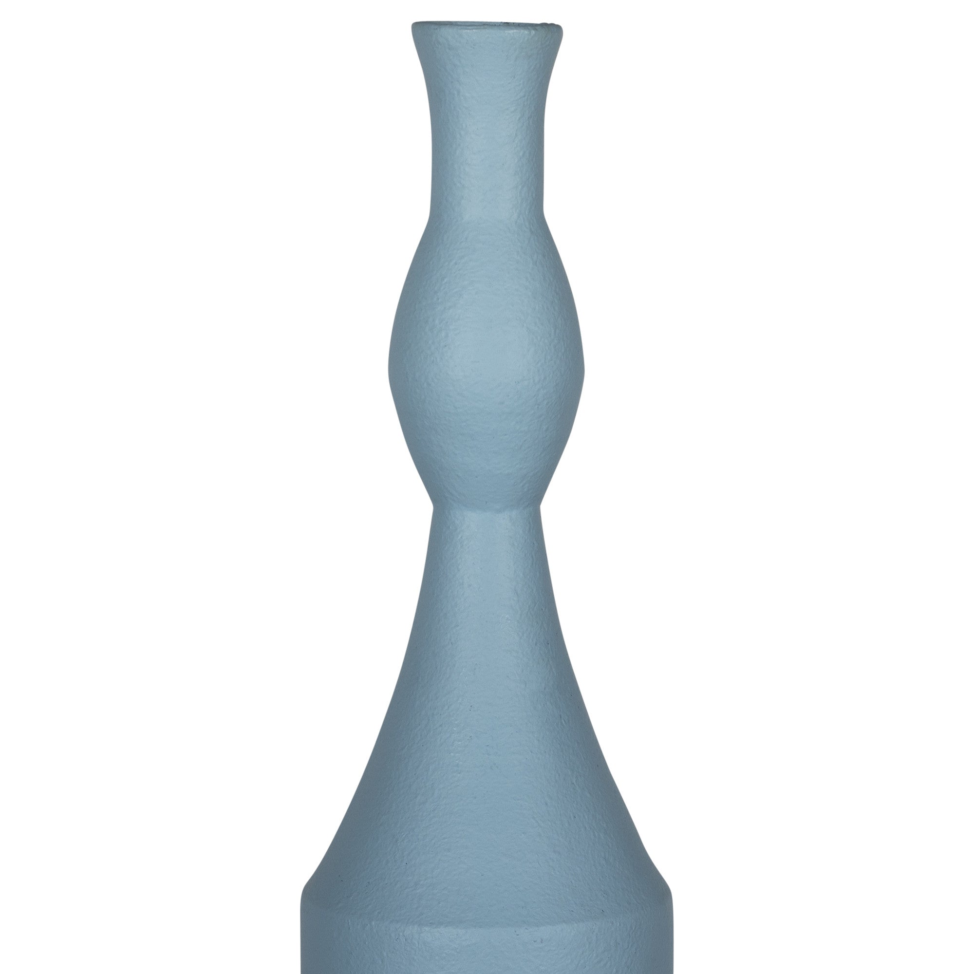 Contemporary Blue Metal Decorative Vase