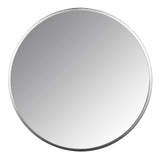 Minimalist Silver Round Wall Mirror