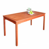 Sienna Brown Dining Table with Straight Legs