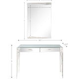 Rectangular Striped Falling Mirror and Console Table