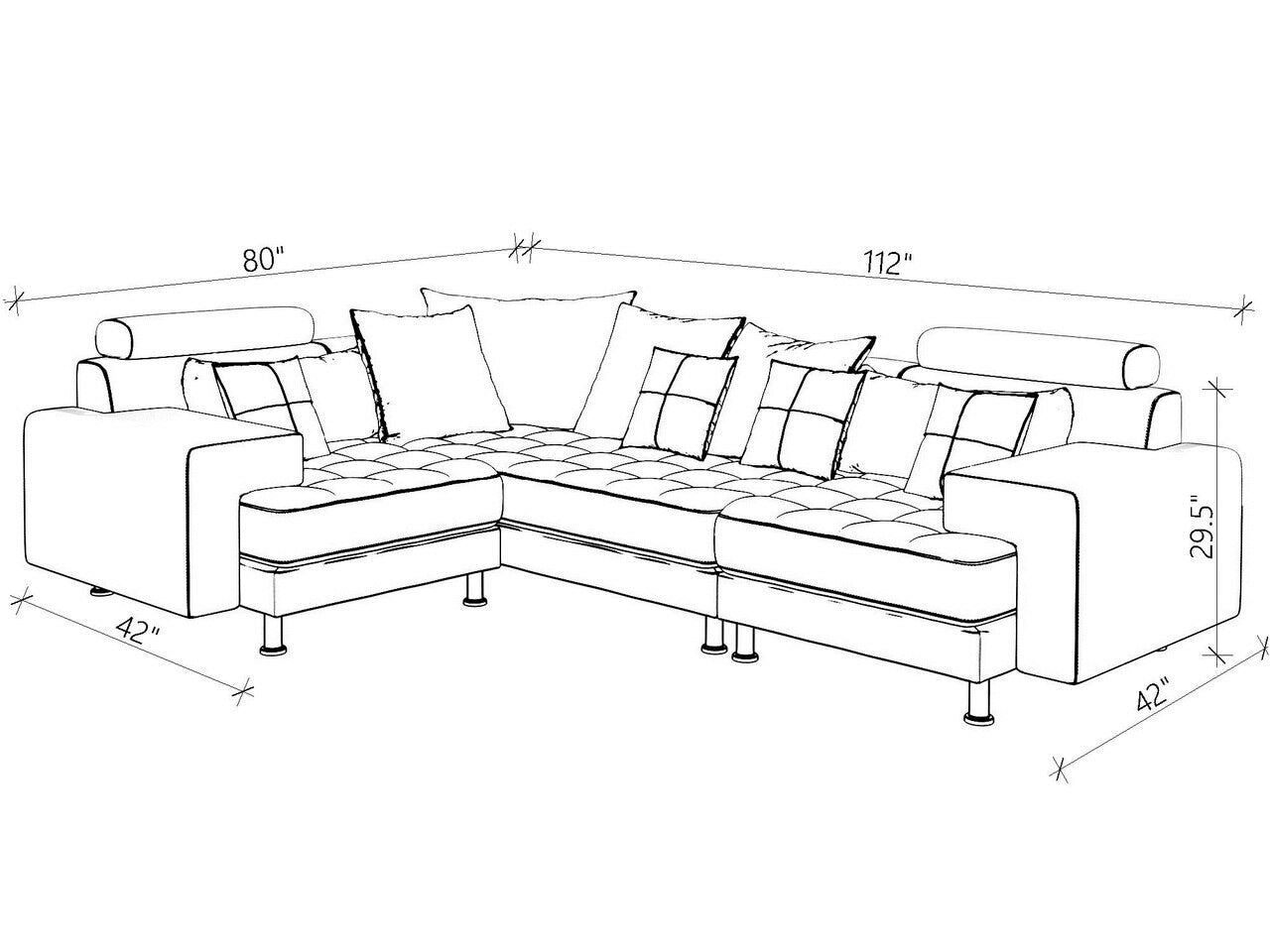 Hercules Brown Microfiber Three Piece Right Sectional Sofa