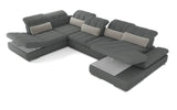 Mod Gray Five Piece Right Sectional Sofa with Storage and Sleeper