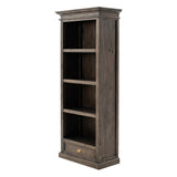 Black Wash Bookcase With One Drawer
