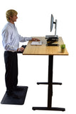 Black and Natural Bamboo 52" Dual Motor Electric Office Adjustable Computer Desk