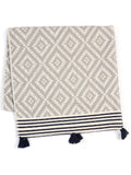 Gray Tribal Design Turkish Towel Beach Blanket
