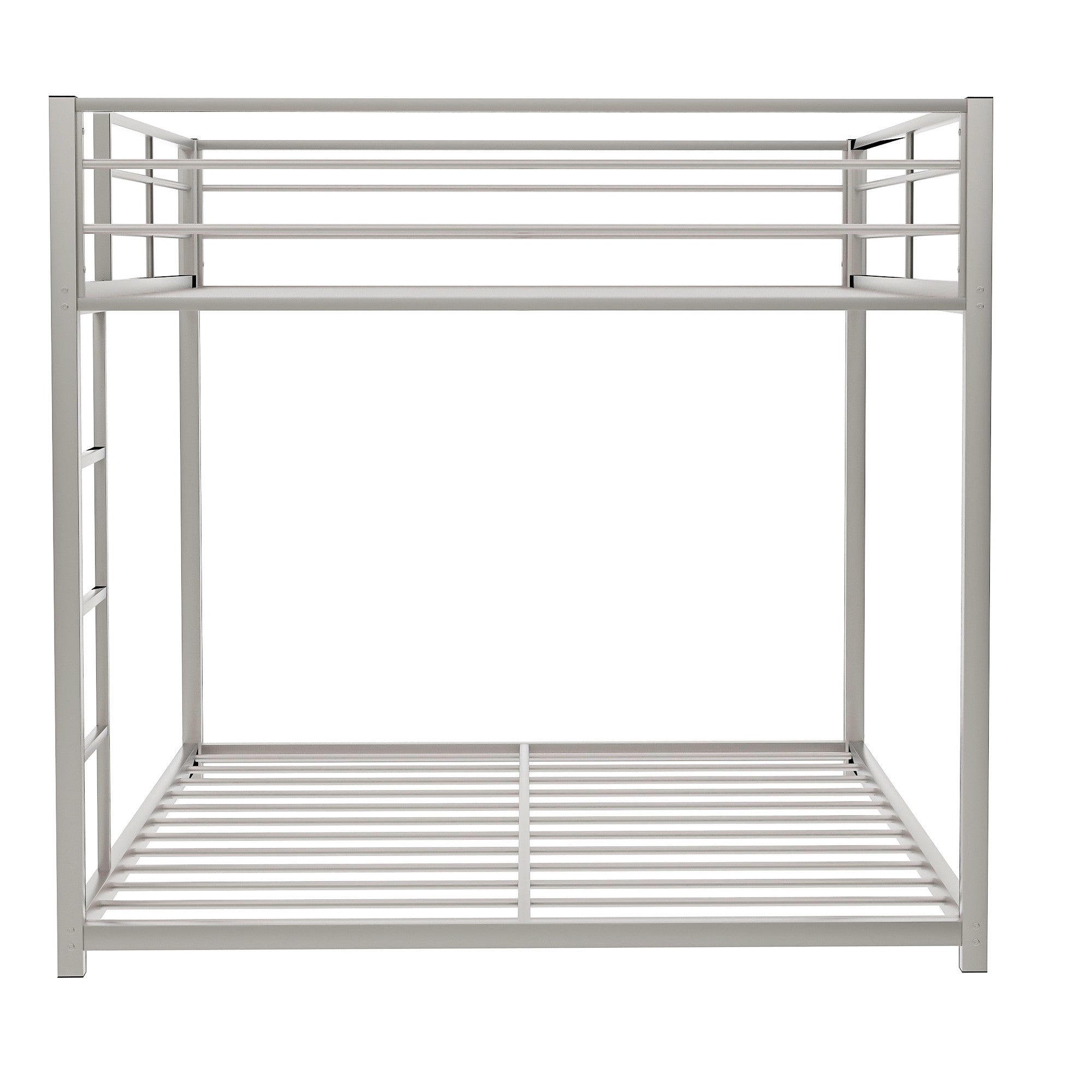 Silver Full Over Full Low Metal Bunk Bed