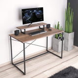 Modern Industrial Two Tier Computer And Writing Table Desk
