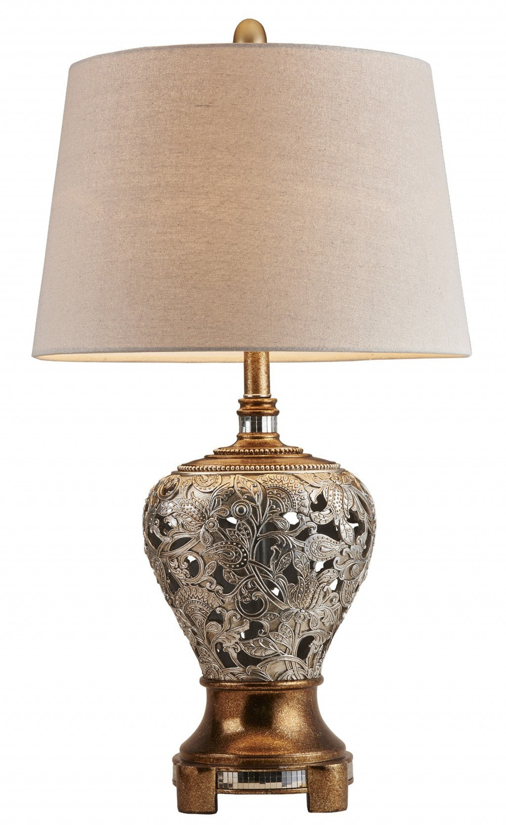 Primo Tall Silver and Gold Table Lamp
