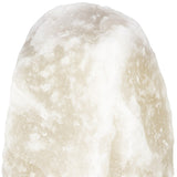 White Hand Carved 12-15 Pound Himalayan Salt and Marble Lamp