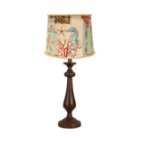 Brown Candlestick Ocean Postcard Table Lamp