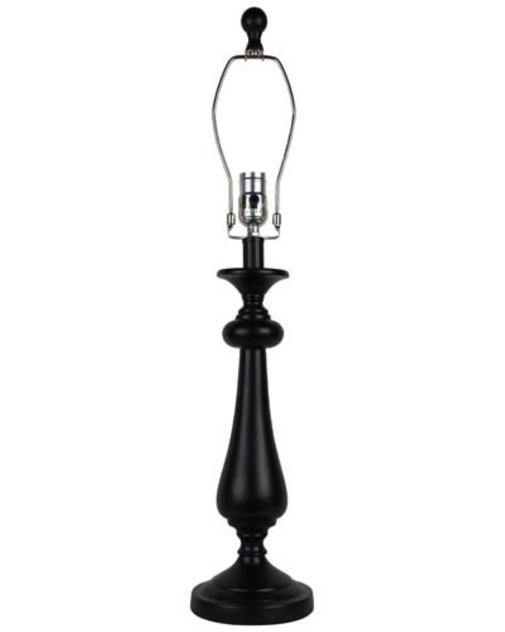 Black Candlestick Whimsical Dandelion Shade Table Lamp