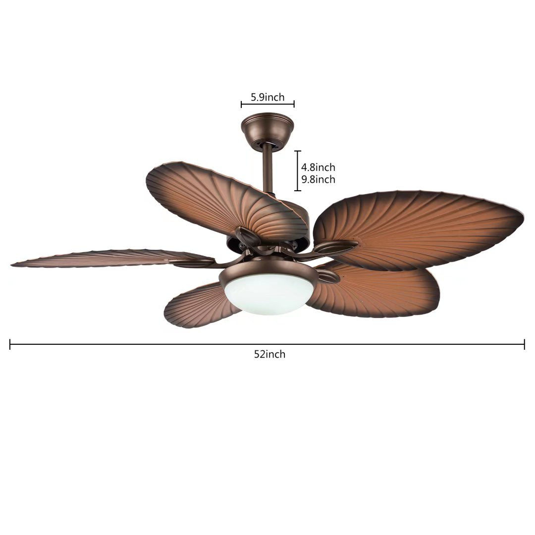 Classy Metal Ceiling Fan And LED Lamp