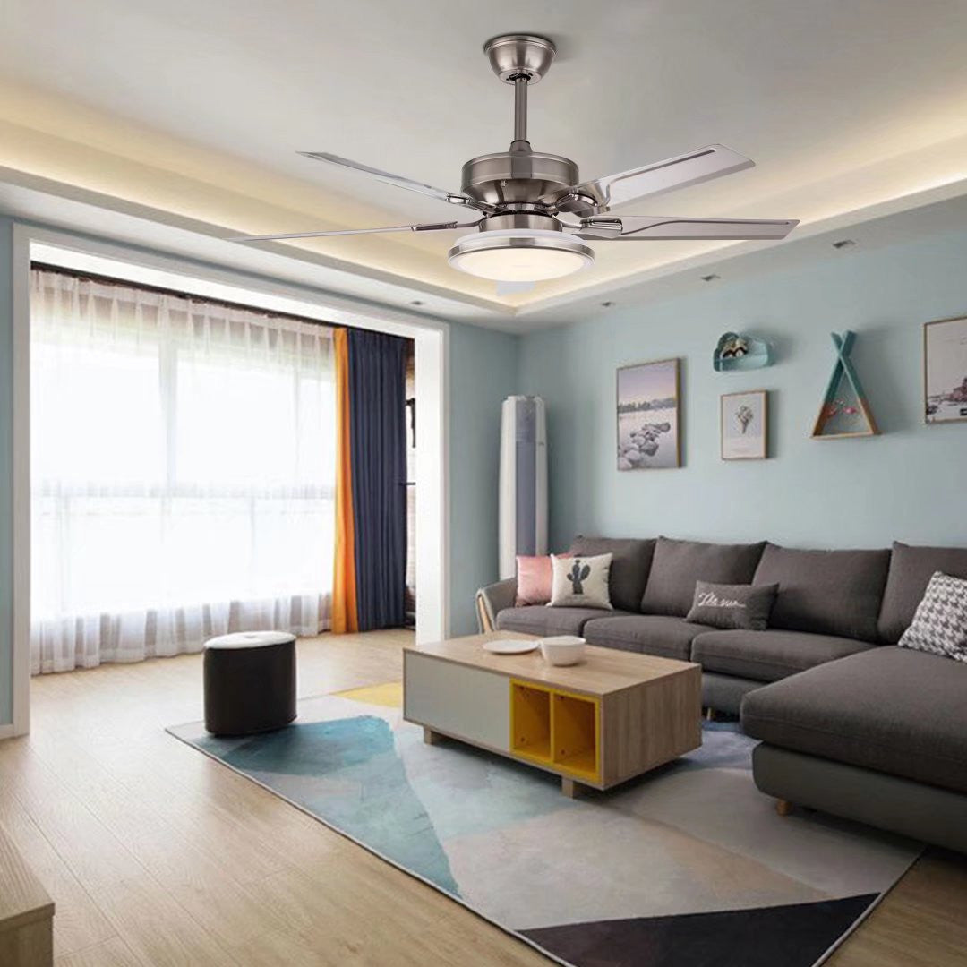 Contemporary Ceiling Lamp And Fan With Remote