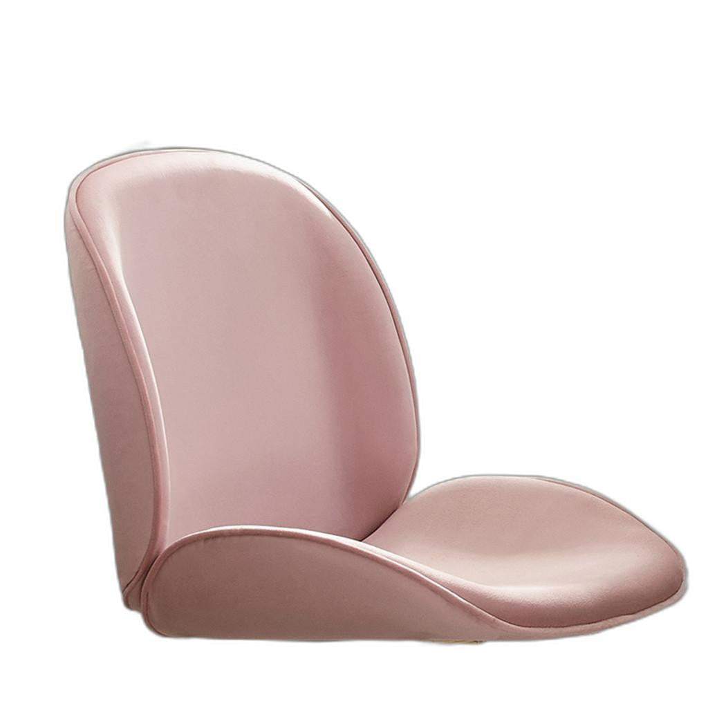 Gold and Pink Velvet Shell Shape Dining or Side Chair
